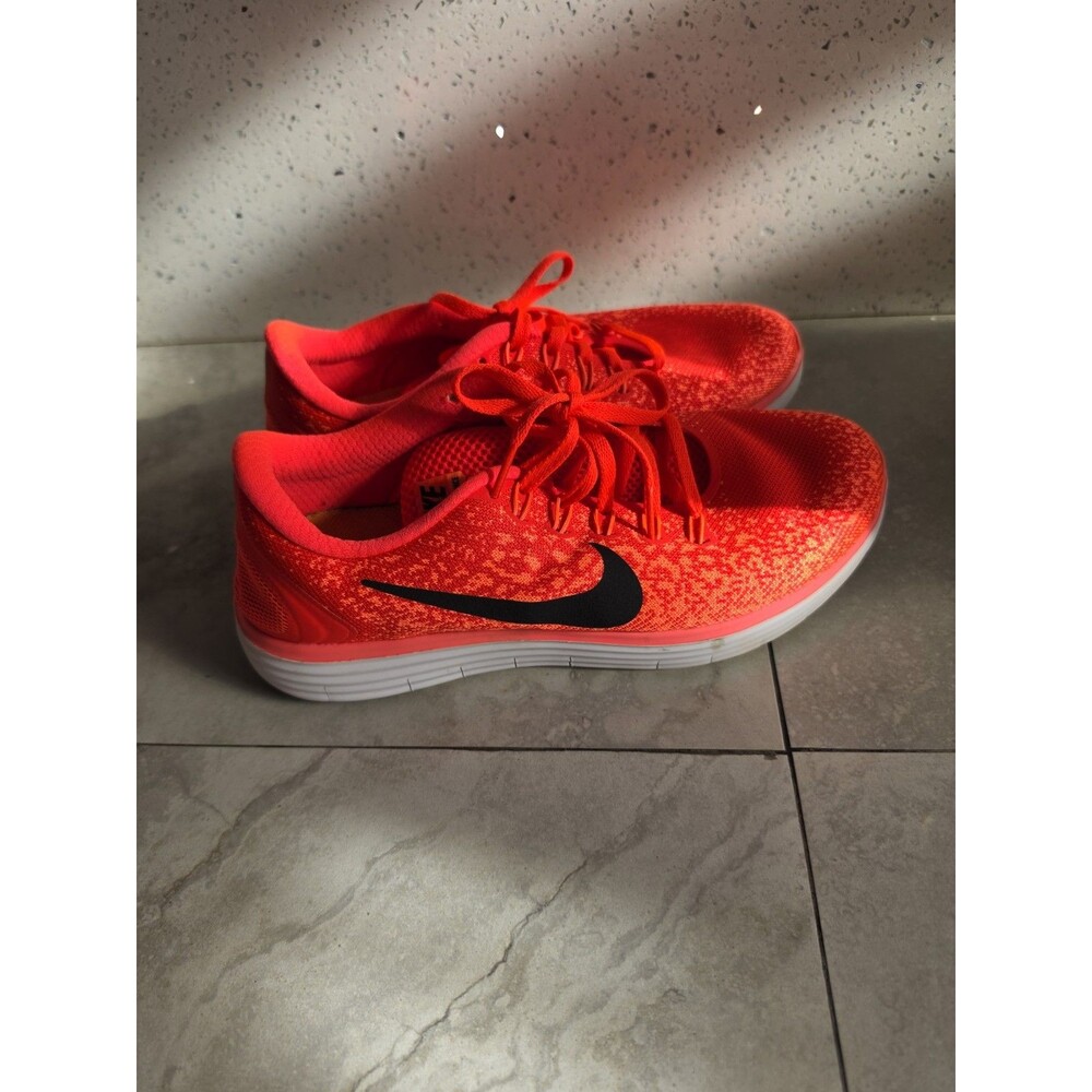 Nike Free Run RN Distance Running Shoe, Hyper Orange/Pink/Crimson, Youth Sz 8
